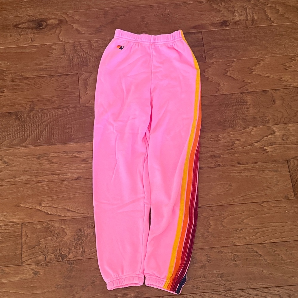 Aviator Nation Kids Pink and Multicolor Sweatpants